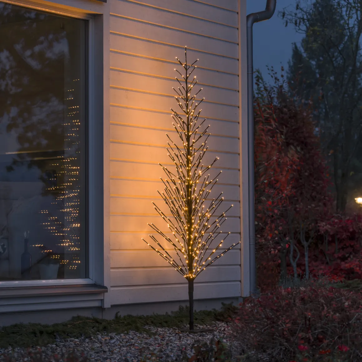 Dekorasjonstre 210 cm med 504 LED amber farget IP44 utendørs