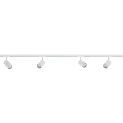 Designline Tube komplett 1,9 meter spotskinne med 4 spotter GU10 - Hvit