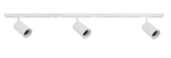 Designline Tube Pro komplett 1,9 meter spotskinne med 3 spotter GU10 - Hvit