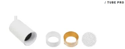 Designline Tube Pro komplett 1 meter spotskinne med 3 spotter GU10 - Hvit