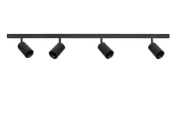Designline Tube Pro komplett 1.9 meter spotskinne med 4 spotter GU10 - Svart