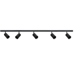 Designline Tube Pro komplett 1.9 meter spotskinne med 5 spotter GU10 - Svart