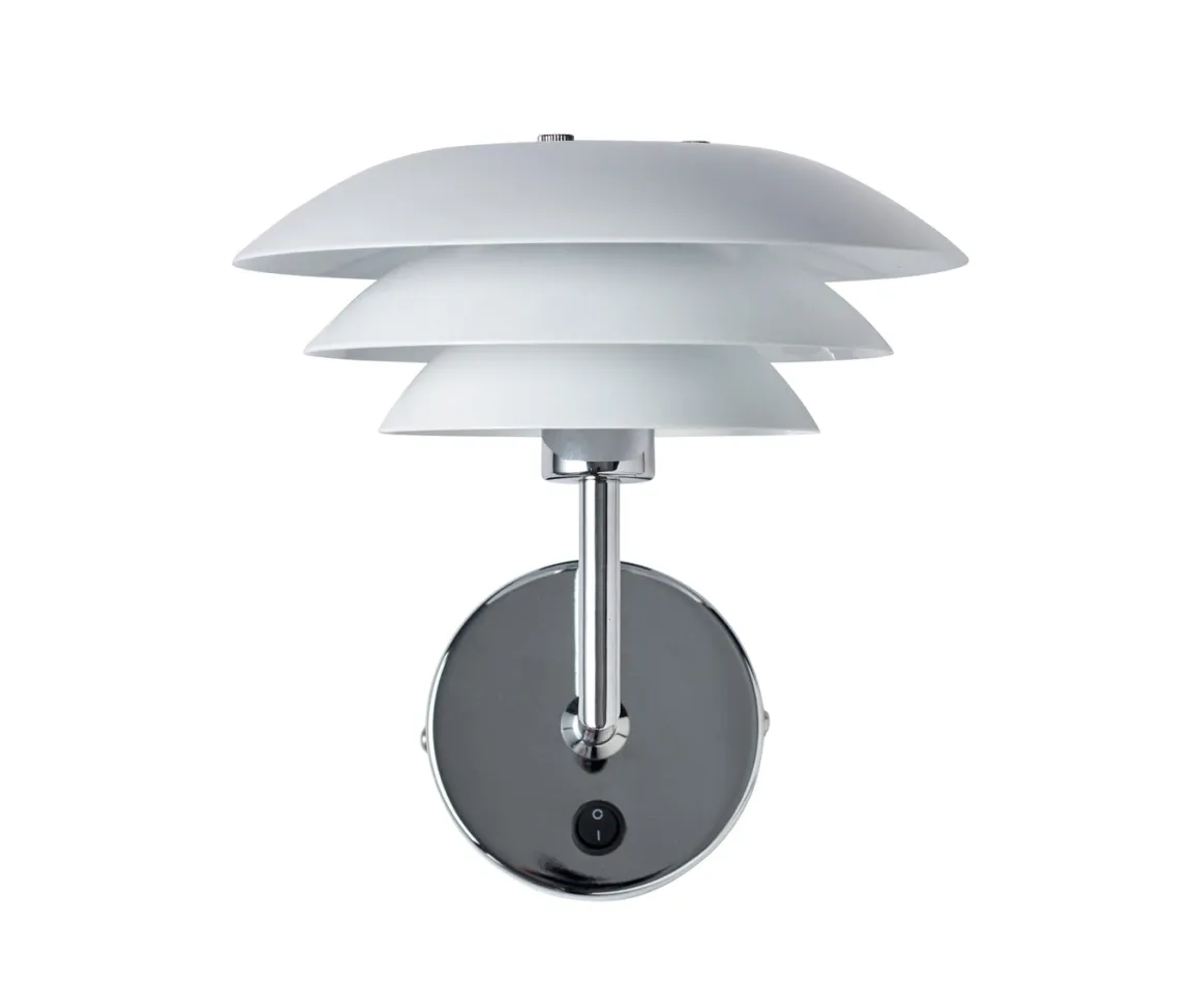 DL20 vegglampe - Krom/Hvit