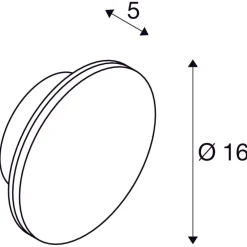 D-ring 16 cm vegglampe utendørs 7,5W 2700/3000 kelvin IP65 - dimbar
