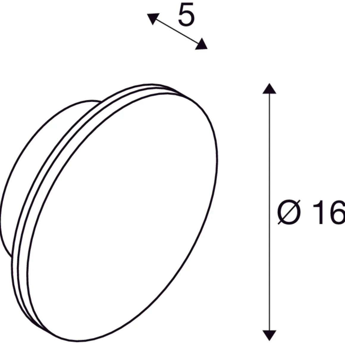 D-ring 16 cm vegglampe utendørs 7,5W 2700/3000 kelvin IP65 - dimbar