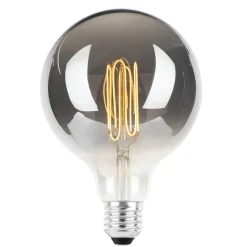 Ecolux E27 ultra tynn spiral filament ELD 4W 2700K 125 mm dimbar - Røykfarget