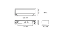 Edge vegglampe opp/ned 10W 3000 Kelvin dimbar IP65 - Hvit