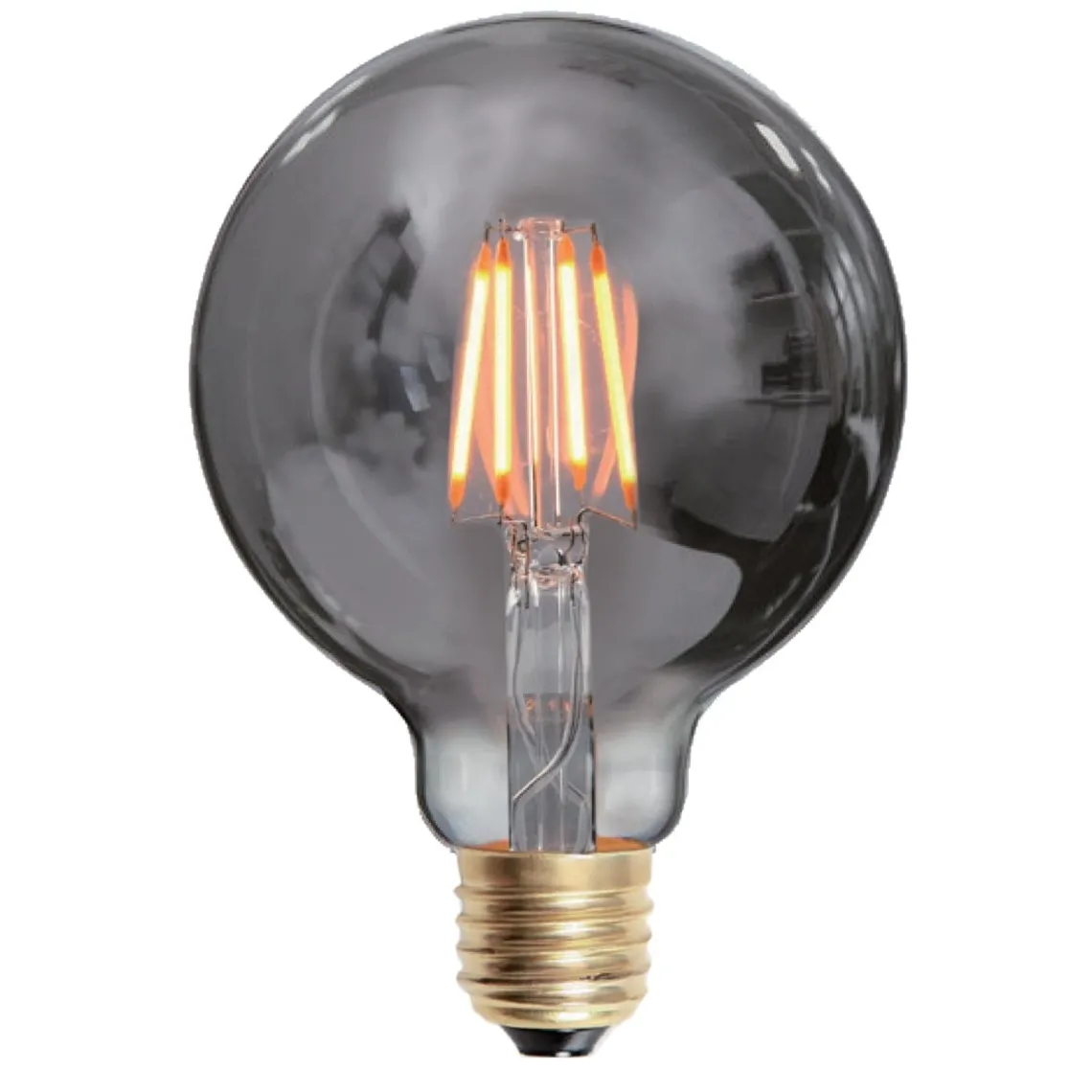 Edison E27 globe filament 4W 2200K 80 mm dimbar - Røykfarget