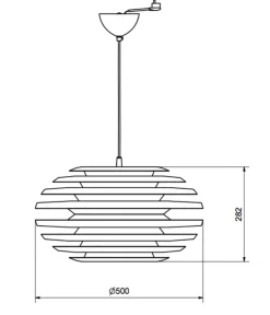 Ellipse taklampe 50cm