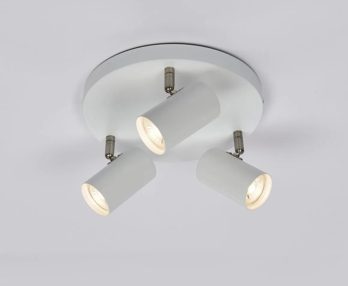 Era taklampe med 3 spotter - Hvit