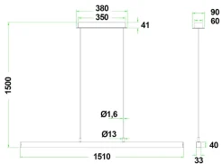 Era 1500 takpendel 27W LED 2700 Kelvin RA90 dimbar