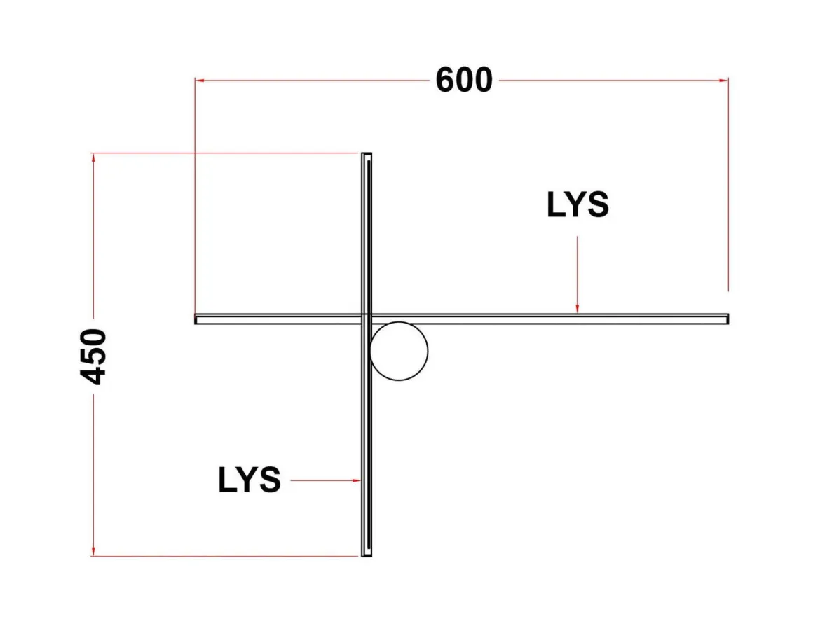 Eros Novata 600 10W 2700 Kelvin IP44 - Venstre modell