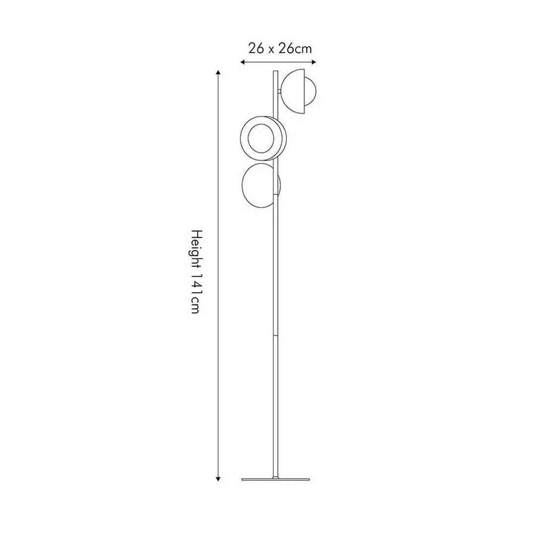 Estelle gulvlampe 141 cm - Opal/Messingfarget