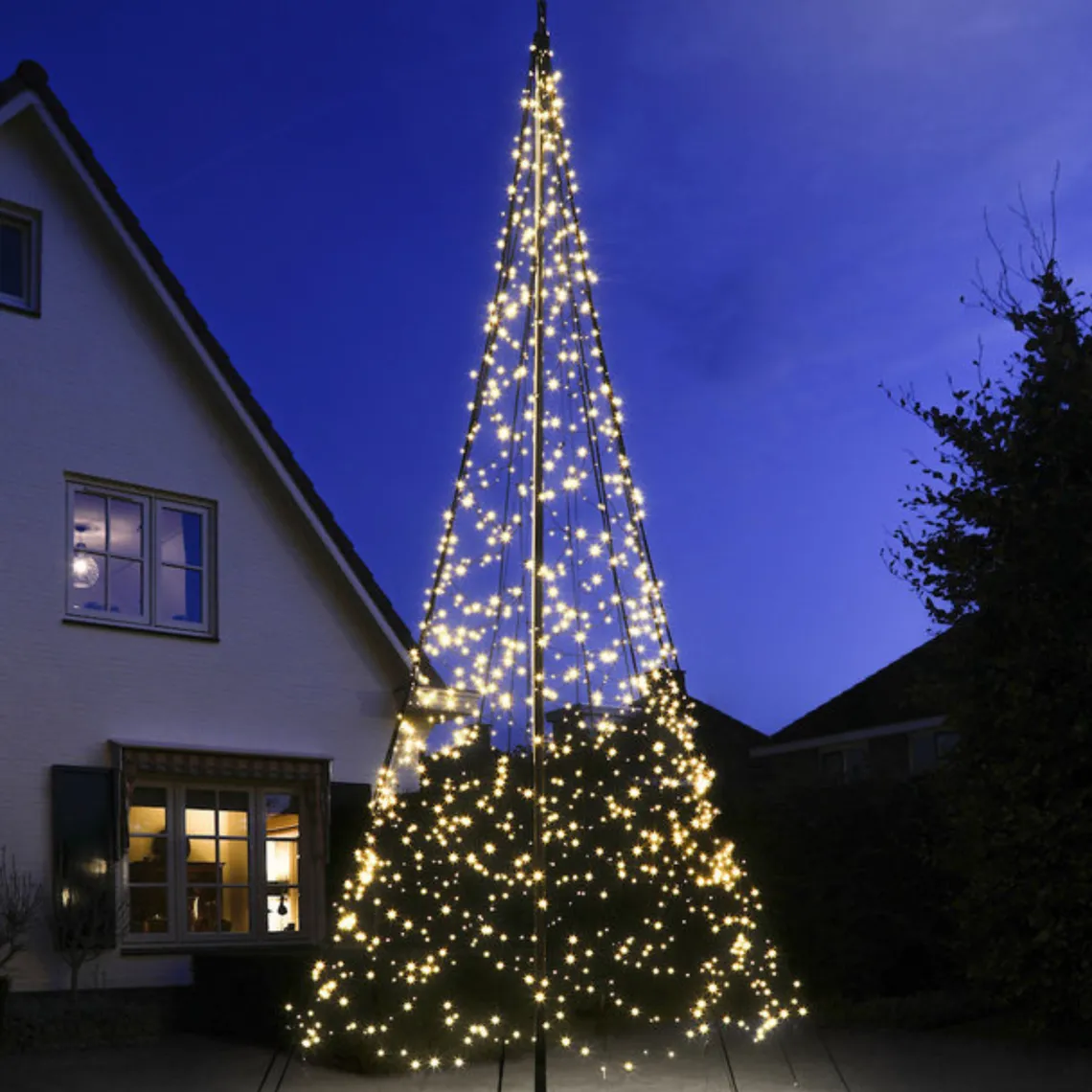 Fairybell 6 flaggstang julebelysning - 1200 LEDlys