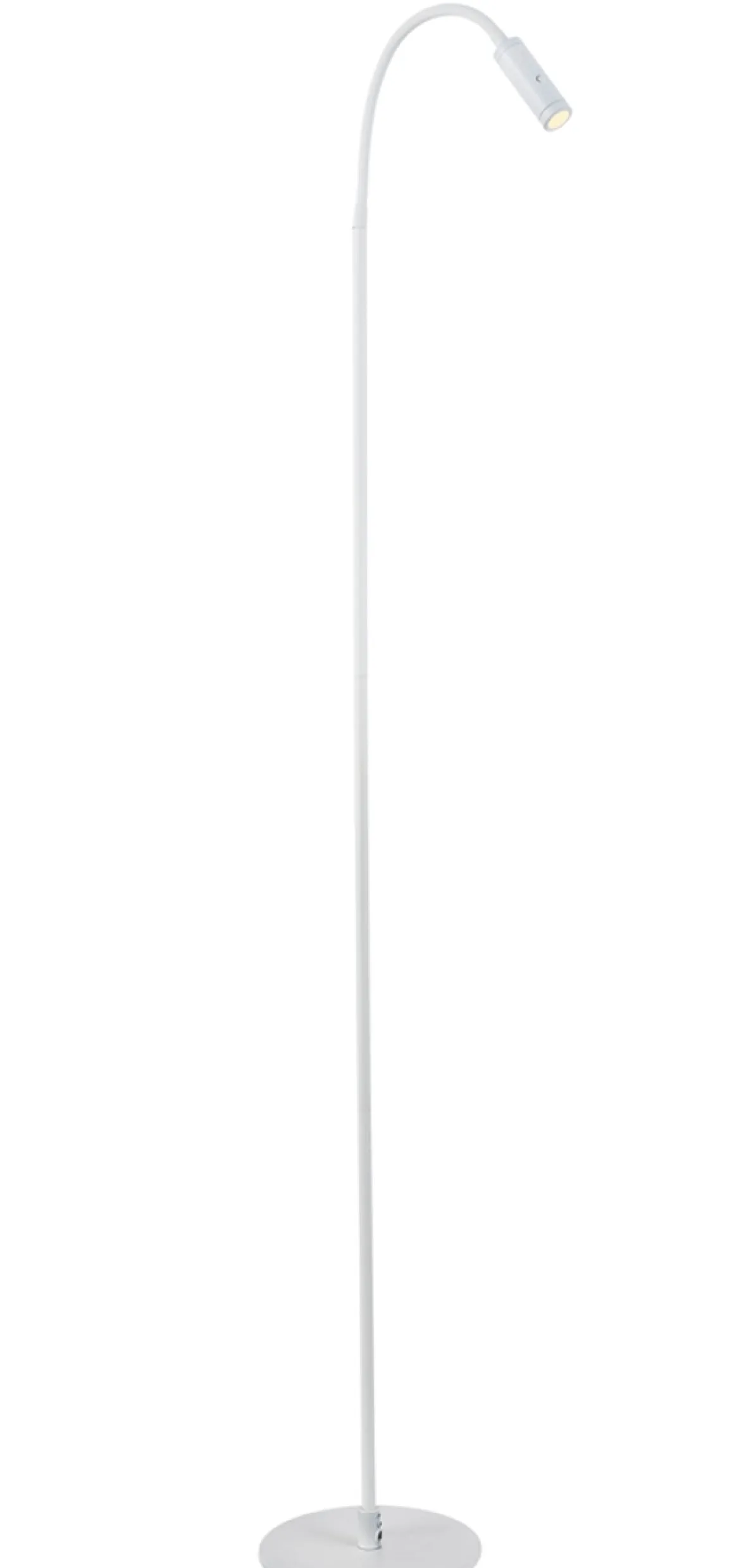 Flexi gulvlampe 3W Dimbar - Hvit