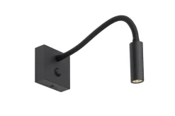 Flex vegglampe 3W 2700K - Svart