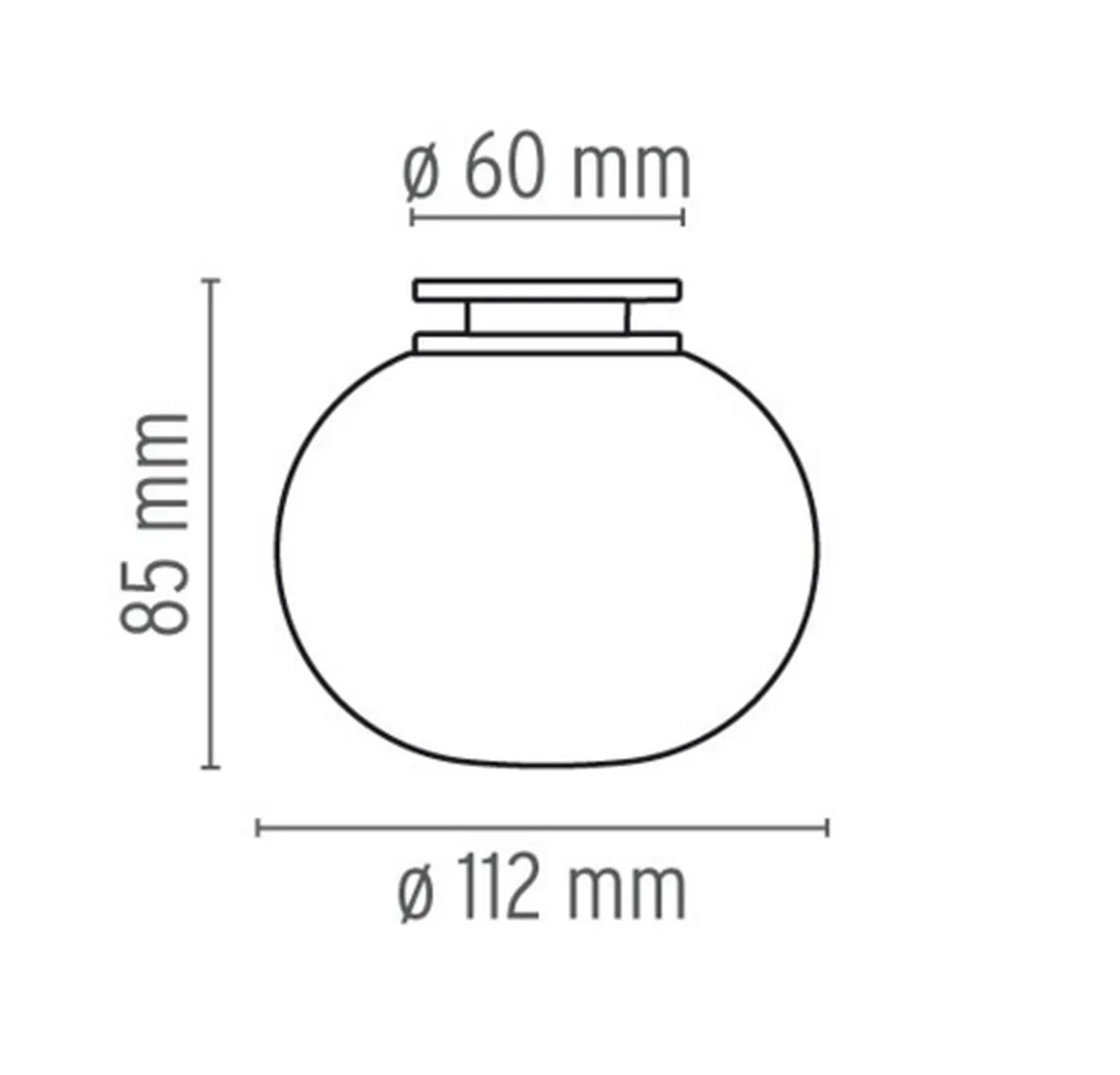 Flos Mini Glo-Ball C/W tak/vegg