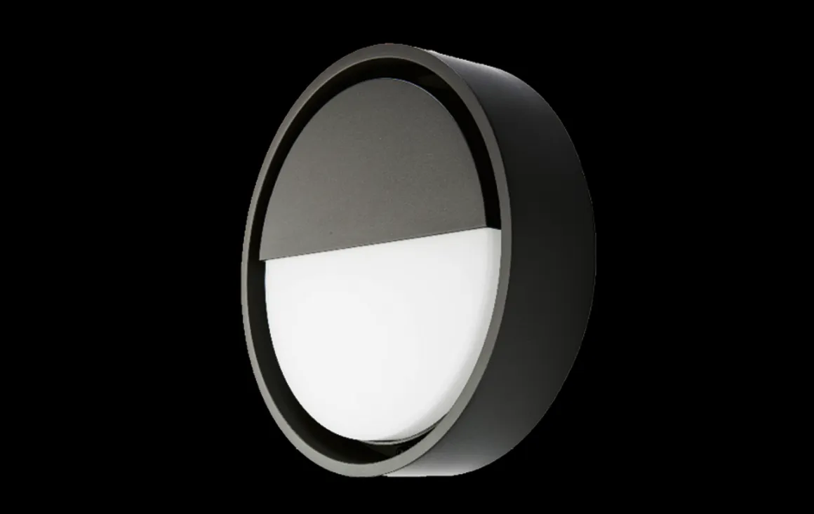 Frame round vegglampe 7W 3000 Kelvin IP66 Dimbar