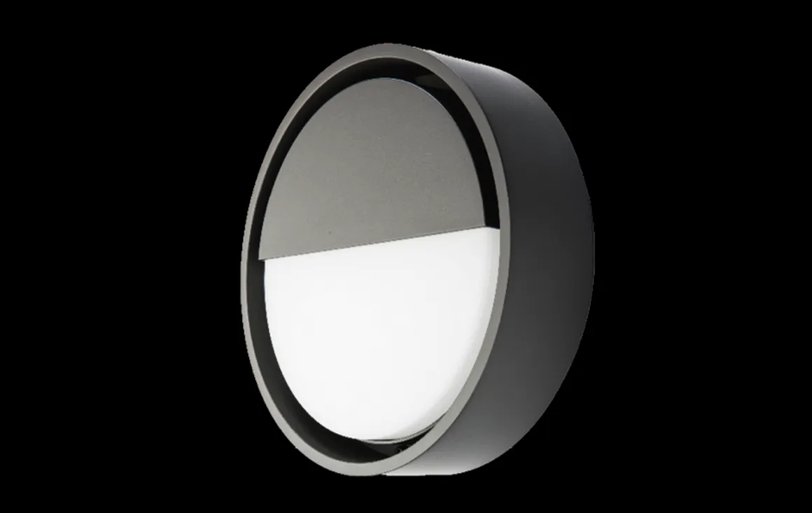 Frame round vegglampe 7W 3000 Kelvin IP66 Dimbar