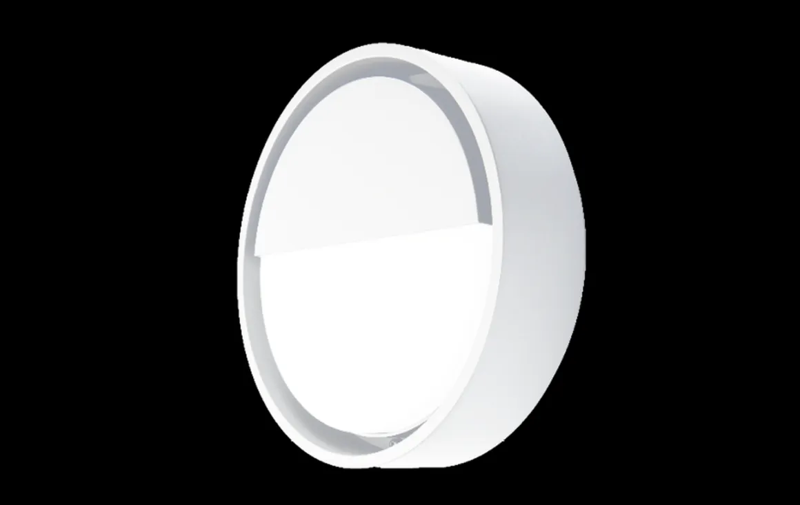 Frame round vegglampe 7W 3000 Kelvin IP66 Dimbar