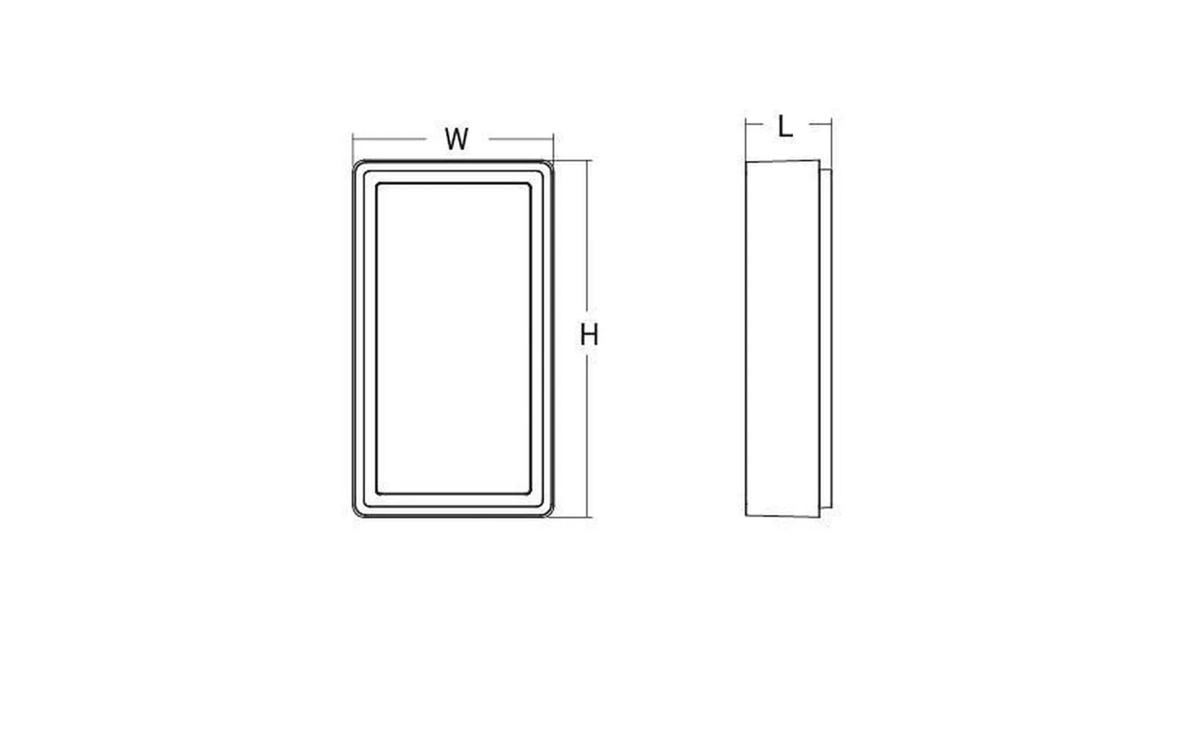 Frame vegg/taklampe 8W LED
