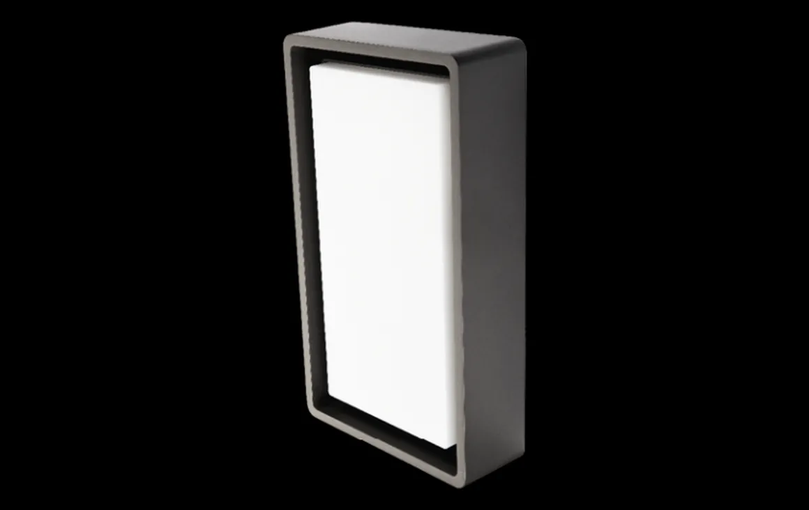 Frame vegg/taklampe 8W LED m/skumringsrelé