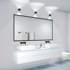 Frey vegglampe IP65 2x6W 2700K - Svart