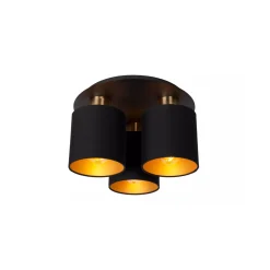 Fudral taklampe 3 - Svart/Gull