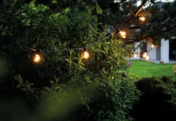 Garden Garland utendørs lysslynge 9 meter 15 lys IP65 Startsett - Svart