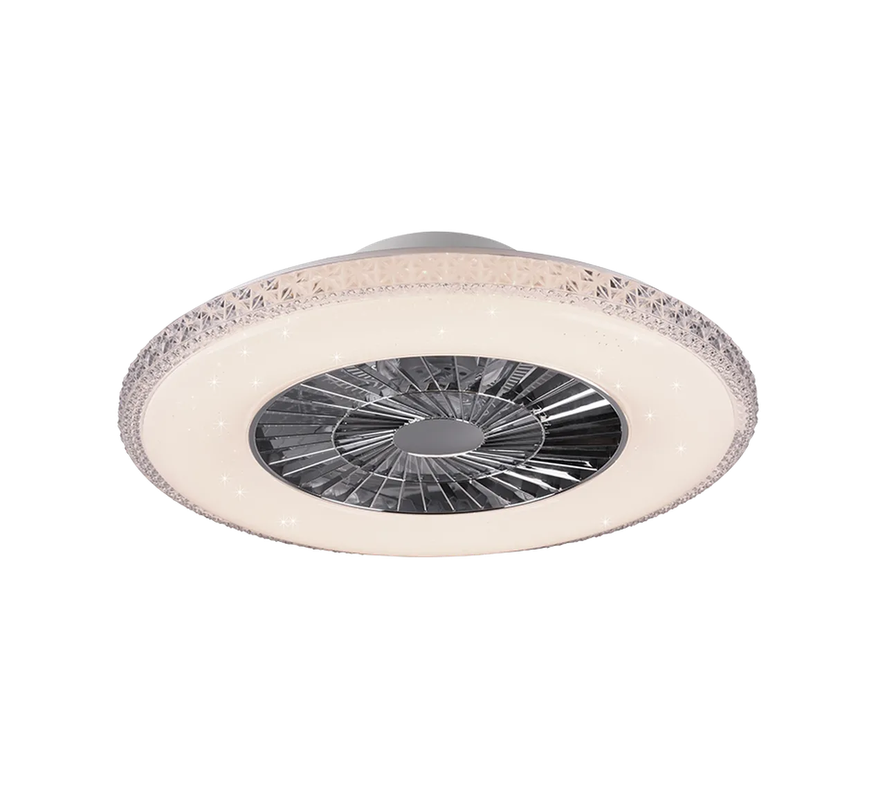 Harstad tak vifte 3000-6500K 39,6W m/Fjernkontroll - Kromfarget