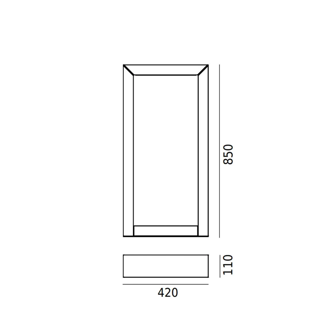Hellvik 2410 pullert 85 cm 11,8W 3000K IP65 dimbar