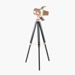 Hereford gulvlampe 139 cm - Svart/Kobberfarget