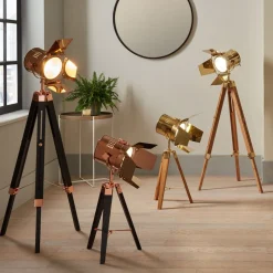 Hereford gulvlampe 139 cm - Svart/Kobberfarget