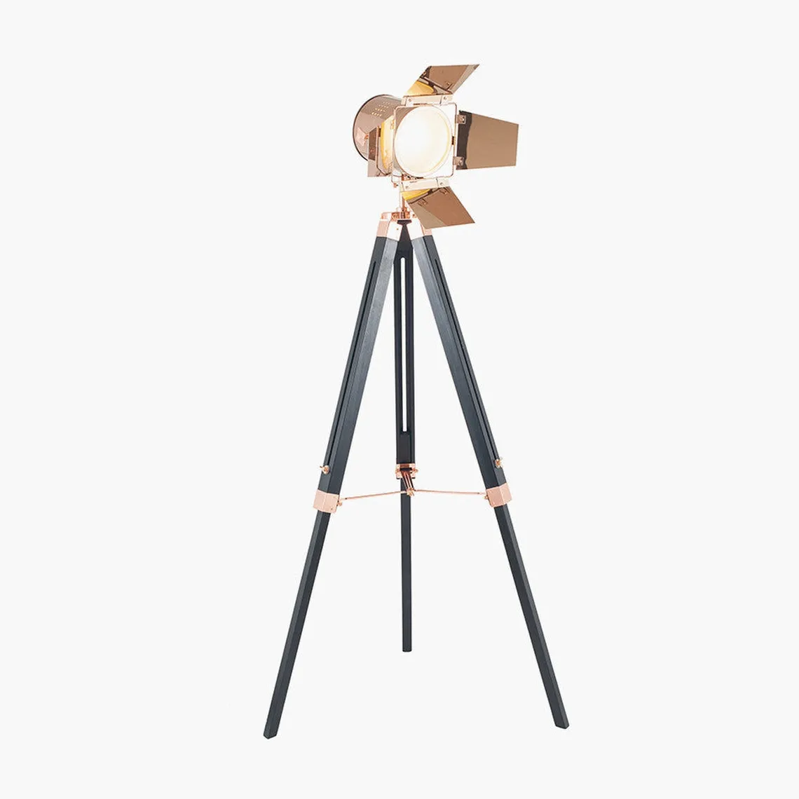 Hereford gulvlampe 139 cm - Svart/Kobberfarget