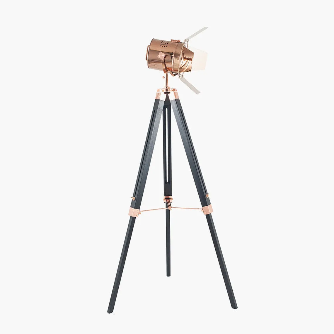 Hereford gulvlampe 139 cm - Svart/Kobberfarget