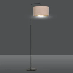 Hilde gulvlampe - Rosa/Gullfarget