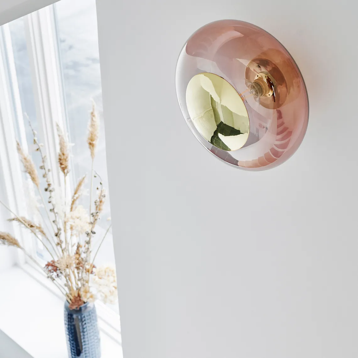 Horizon taklampe/vegglampe S - Korall/Gull