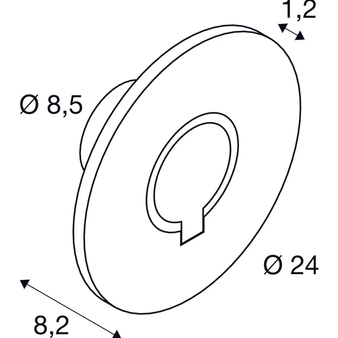 I-ring vegglampe utendørs 9,2W 3000 Kelvin IP65