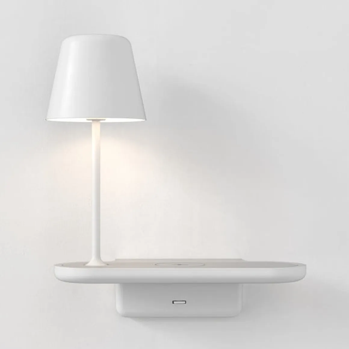 Ito vegglampe med trådløs lader og USB