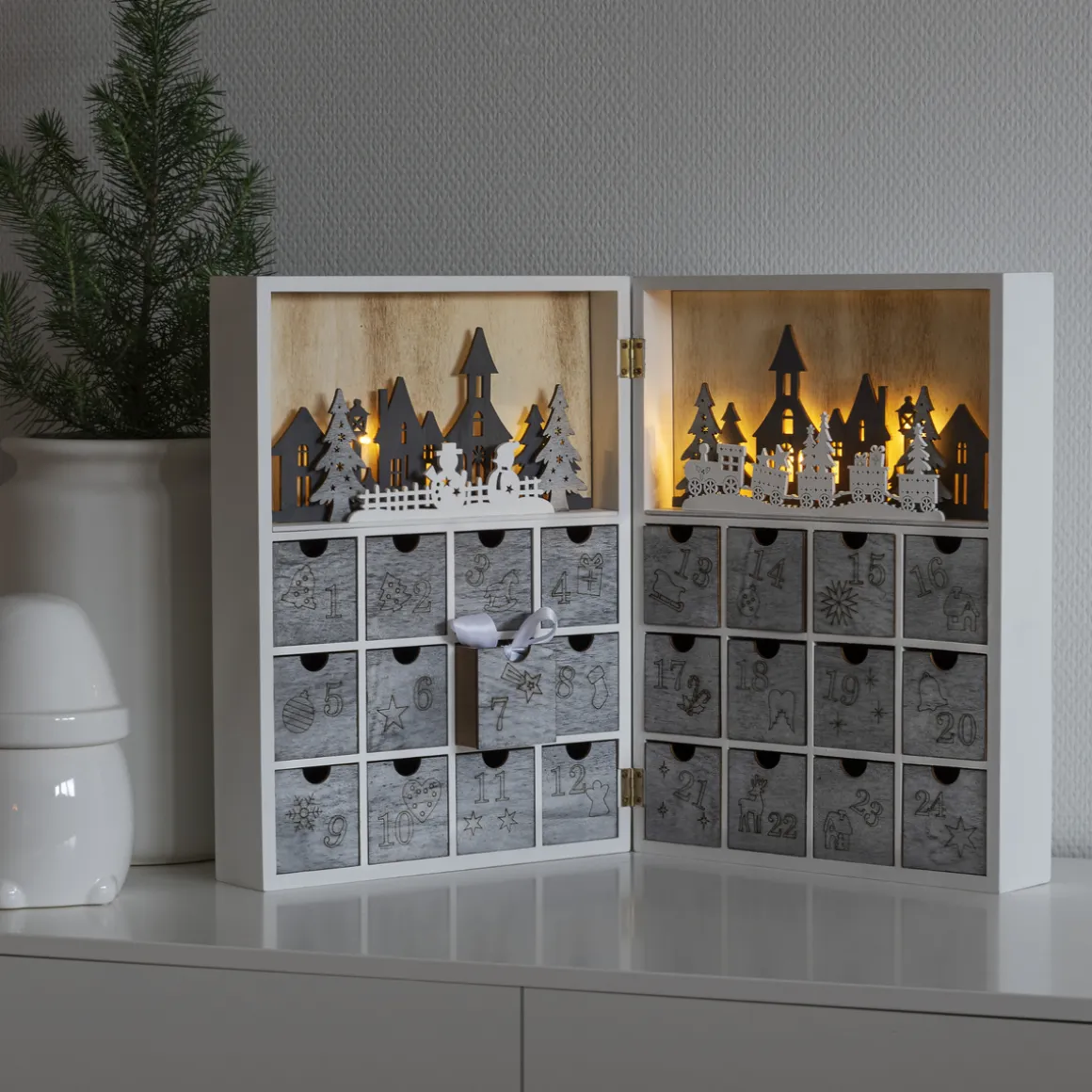 Julekalender med lys - Batteridrevet
