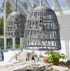 Knute utendørs lampeskjerm 48 cm IP44 - Grå
