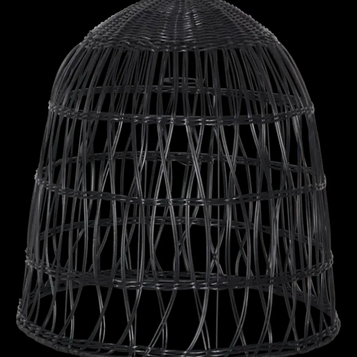 Knute utendørs lampeskjerm 48 cm IP44 - Svart