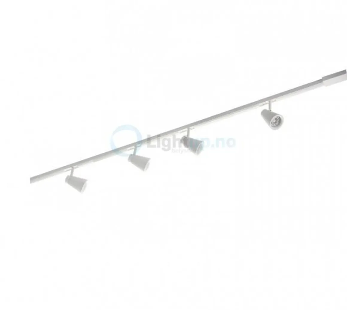 Komplett 2m Zip Zoom 4x6W m/endetilkobling - matthvit
