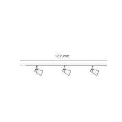 Komplett Zip Zoom 3x6,5W m/endetilkobling - Svart