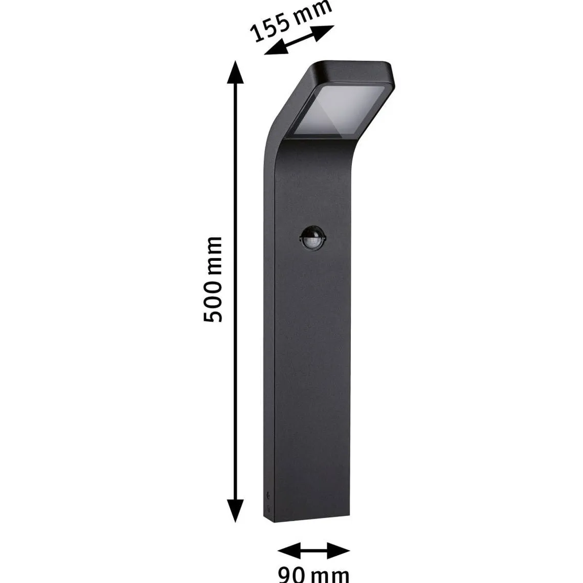 Kulma pullert utendørs IP44 7,5W 3000 Kelvin 50 cm - Sensor