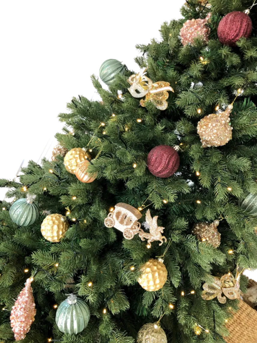 Kunstig juletre 180 cm 40% PE og 60% PVC 300 LED varmhvit