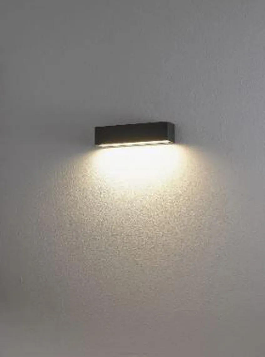 Kyoto 25 cm vegglampe ned - Antrasitt