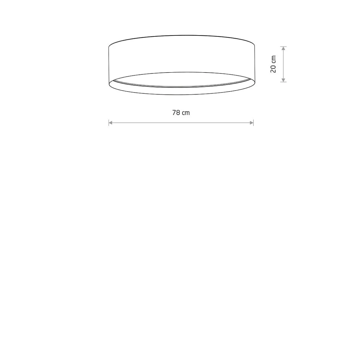 Lago taklampe 78 cm