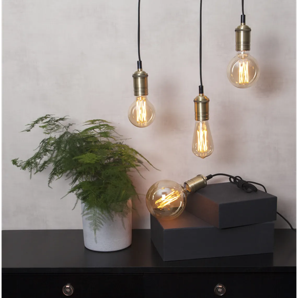 LED-pære 3,7W dimbar, Vintage Gold 95mm