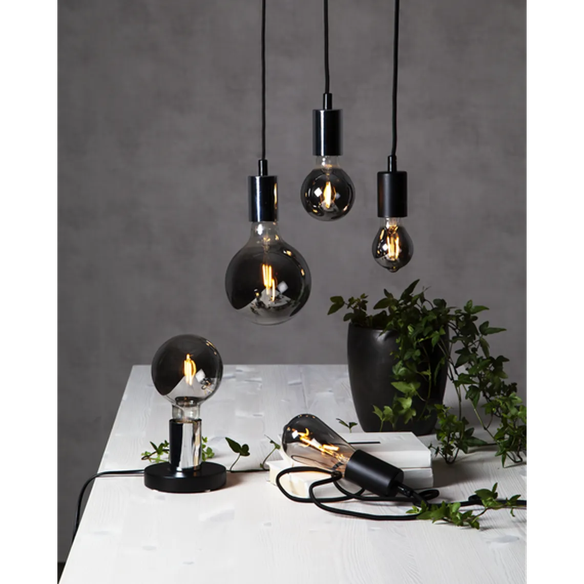 LED-pære 1,8W plain smoke 125mm